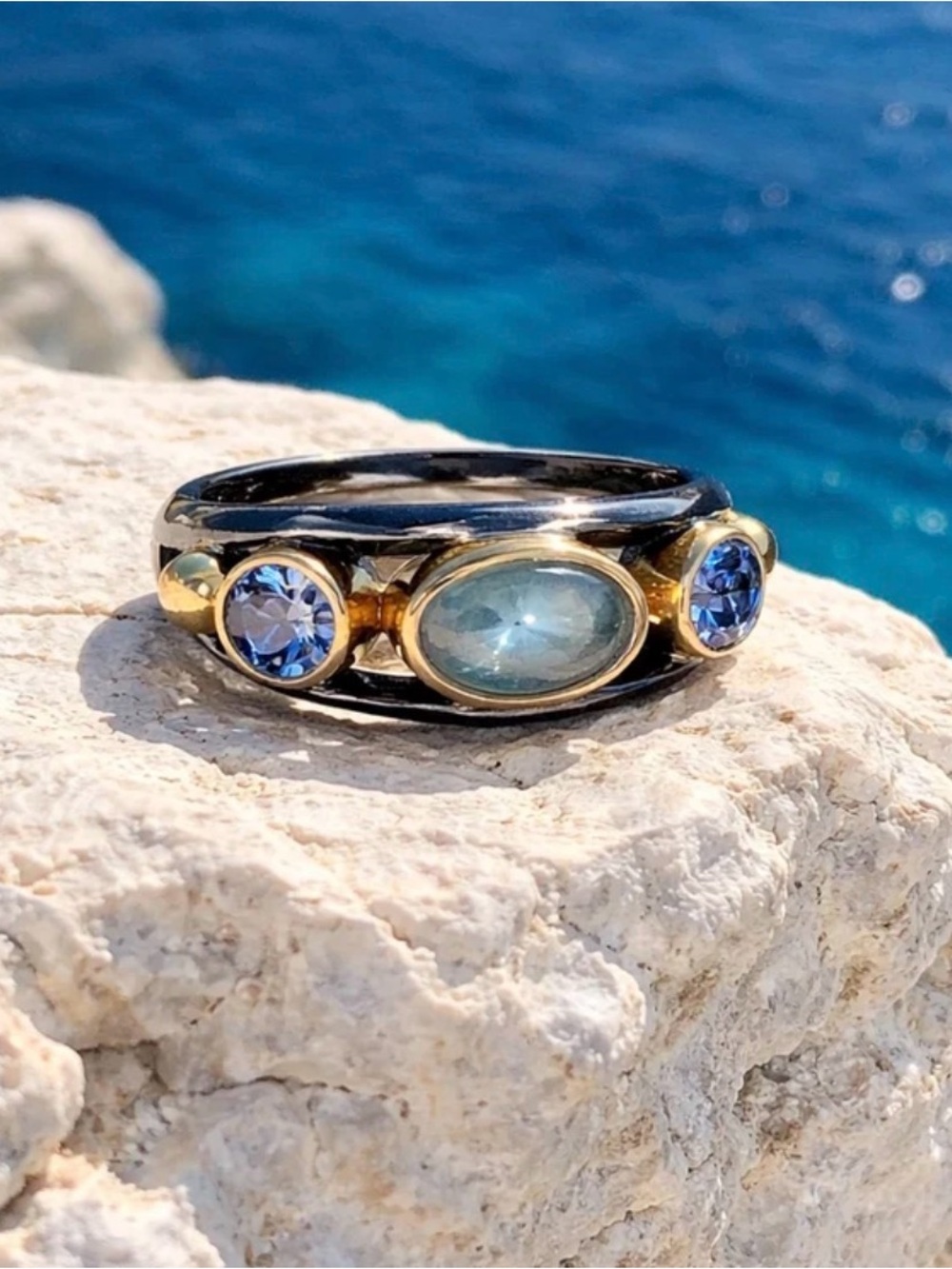 NEW! Kyanite & Topaz Ring - Picture 8 of 8